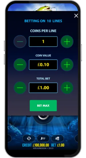 Pick your preferred Big Bass Bonanza bet amount.