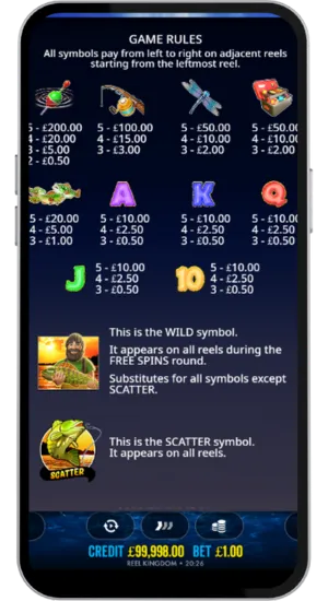 Big Bass Bonanza game rules and paytable